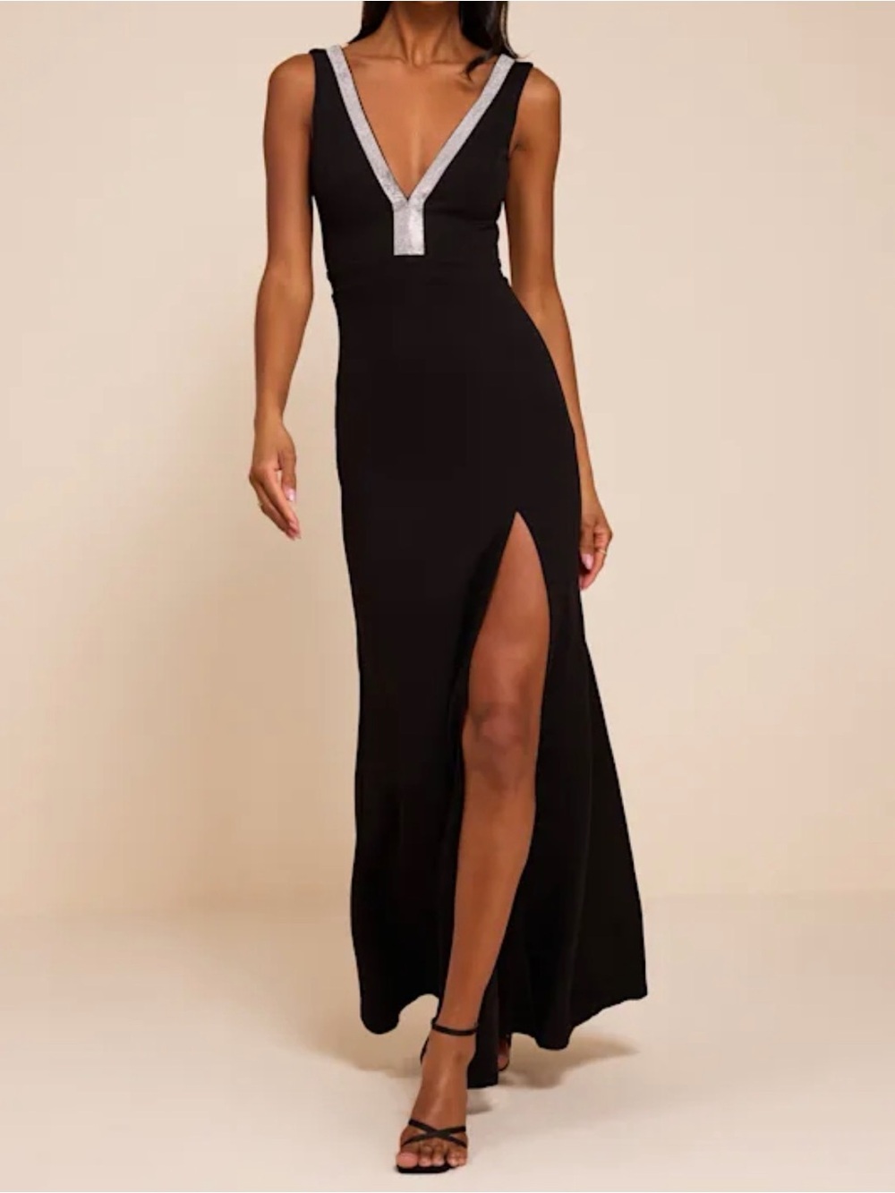 Stunned By You Black Rhinestone
Mermaid Maxi Dress